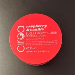 Ciroa Raspberry & Vanilla Sugar Scrub - Vibrant Red